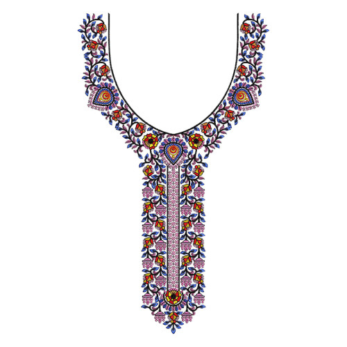Gemstone Flora Embroidery Design