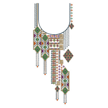 Baluchi Embroidery Neck Design