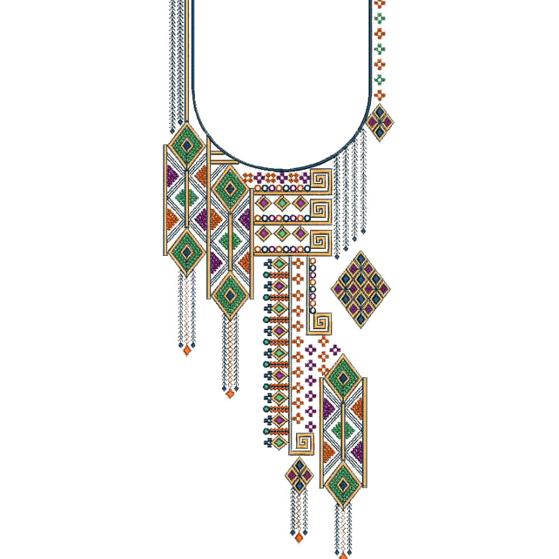 Baluchi Embroidery Neck Design