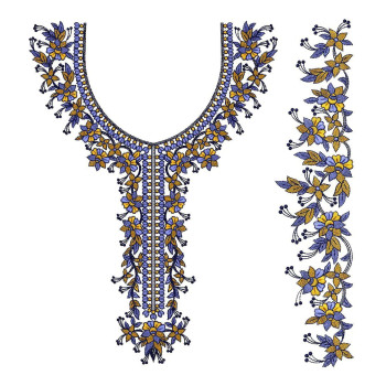 Basic Nighty Neckline Embroidery