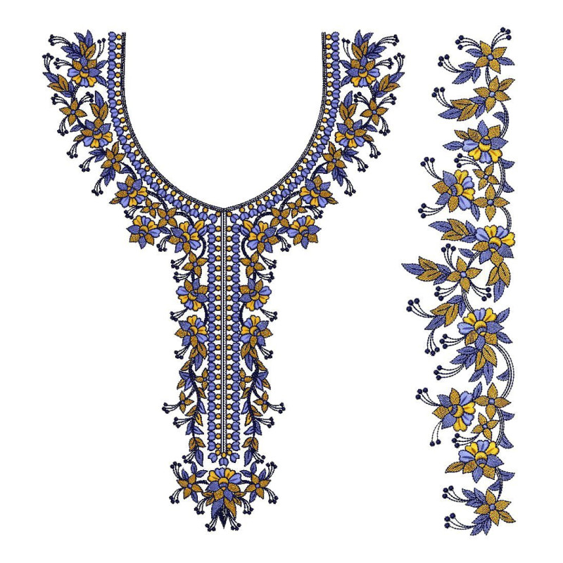 Basic Nighty Neckline Embroidery