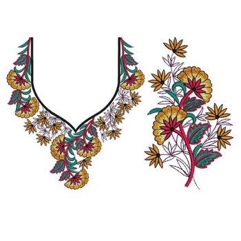 Plain Suit Embroidery Design