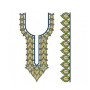 Chartreuse Petal Neck Embroidery Design