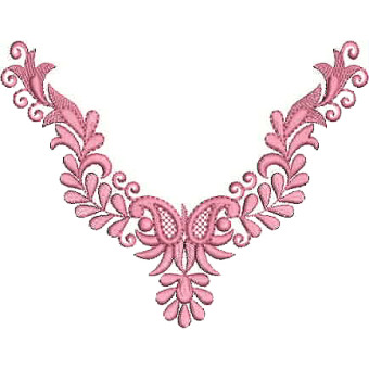 Boat Neck Dress Embroidery Design