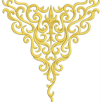 Rani Boat Neck Embroidery Design