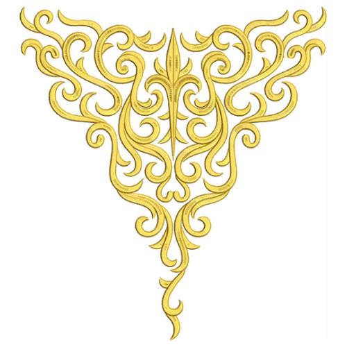 Rani Boat Neck Embroidery Design