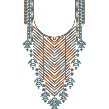 Boho Blue Sequins Neck