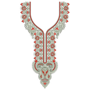 Snowdrop & Berry Neck Embroidery Design