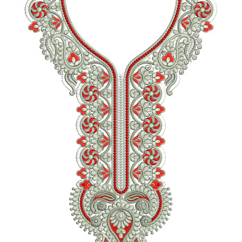 Snowdrop & Berry Neck Embroidery Design