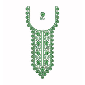 Churidar Neck Thread Work