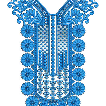 Neel Kamal Mala Neck Embroidery Design