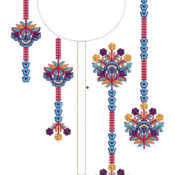 Classy Neck Embroidery Pattern
