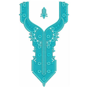 Clovis Woman Neck Embroidery Design
