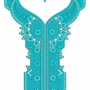 Clovis Woman Neck Embroidery Design