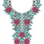Merlot & Mint Neck Embroidery Design