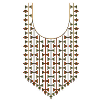 Cording Neck For Machine Embroidery