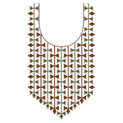 Cording Neck For Machine Embroidery