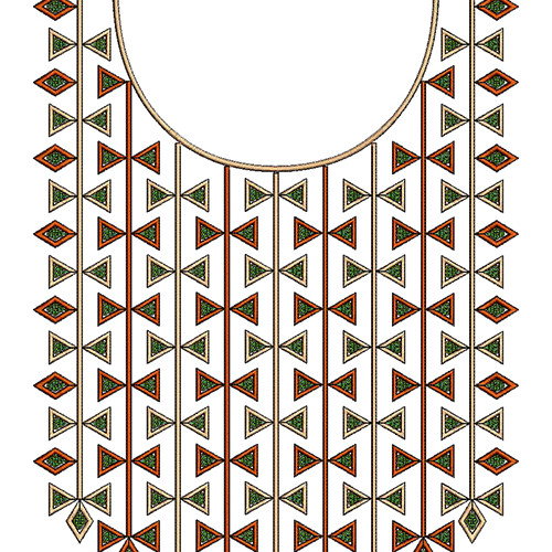 Cording Neck For Machine Embroidery