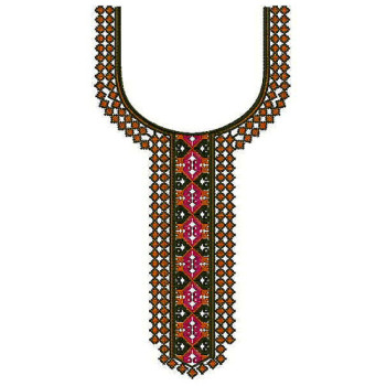 Wild Cherry Neck Border Embroidery Design