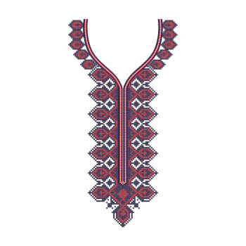 Cross Stitch Neck For Ukraninan Suit
