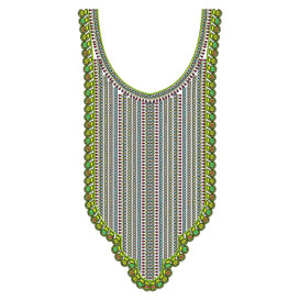 Hareet Buti Neck Embroidery Design