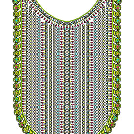 Hareet Buti Neck Embroidery Design