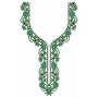 Emerald Ripple Neck Embroidery Design