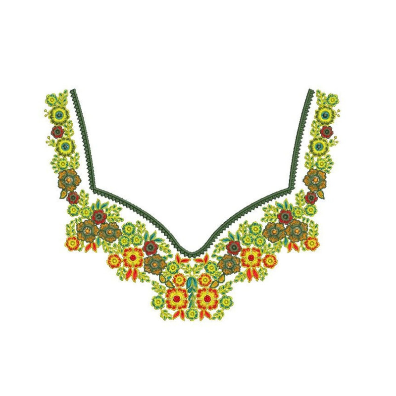 Stunning Arabic Embroidery Neck Design