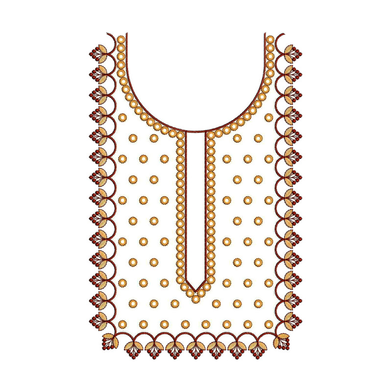 Embroidery Suit Neck Design