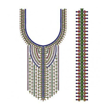 Beaded Rain Embroidery Design