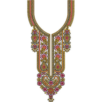 Embroidery Burka Neck Design