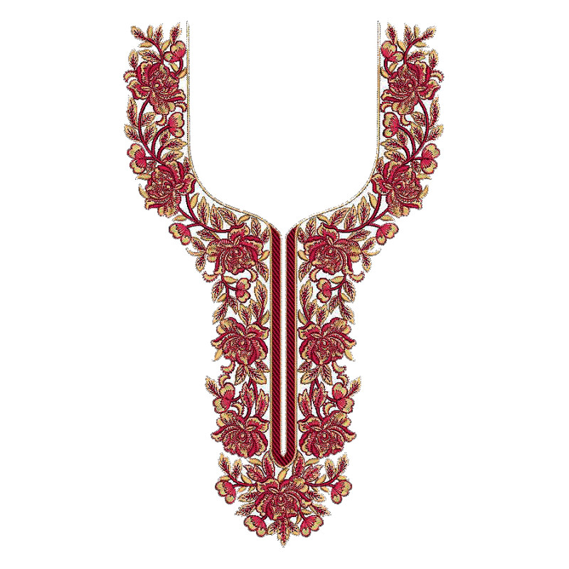 Embroidery Design Burqa Neck