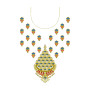 Golden Altar Neck Embroidery Design