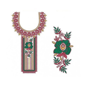 Rosewood Neck Embroidery Design
