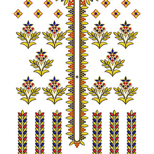 Embroidery Ethnic Neckline