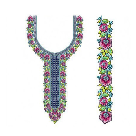 The Pop Art Neck Embroidery Design