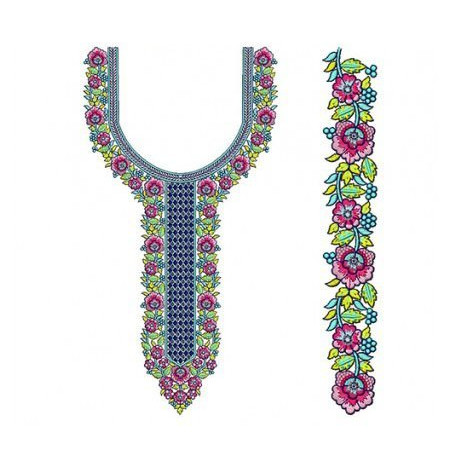 The Pop Art Neck Embroidery Design