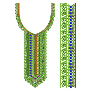 Embroidery Kurti Neck Design