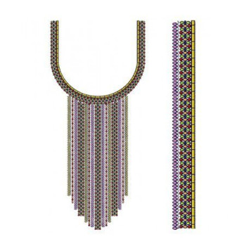 Embroidery Layered Neck Design