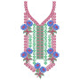 Azure Vine Neck Embroidery Design