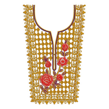 Embroidery Neck For Pakistani Bridal Dress