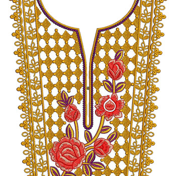 Embroidery Neck For Pakistani Bridal Dress