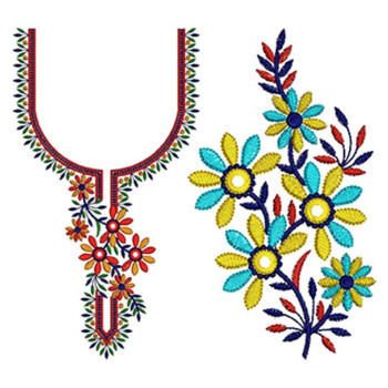 Jharokha Neck Embroidery Design