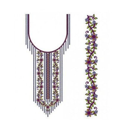 Folk Flora Embroidery Design