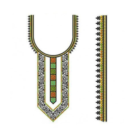 Emerald Neck Embroidery Design