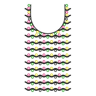 Embroidery Neck With Mirror Work