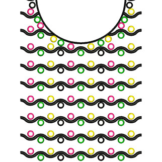 Embroidery Neck With Mirror Work