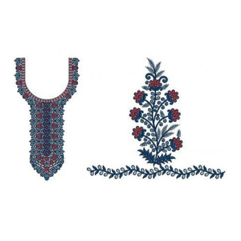 Lapis Lazuli Tree Embroidery Design
