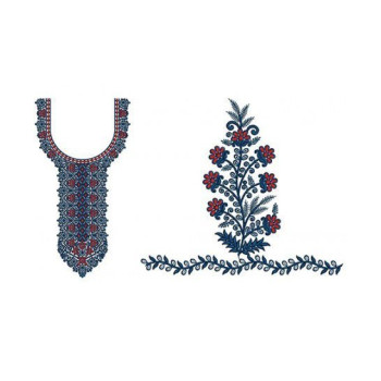 Lapis Lazuli Tree Embroidery Design