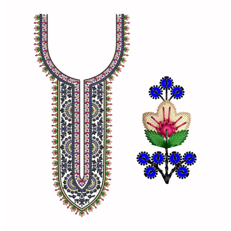 Embroidery Neck Work